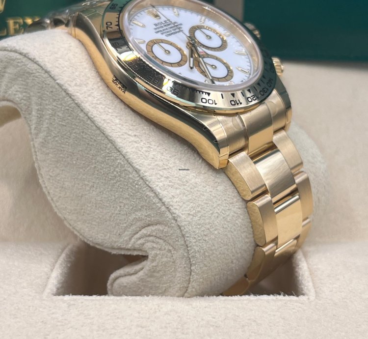 Rolex Daytona Cosmograph Daytona White Dial Full Yellow Gold