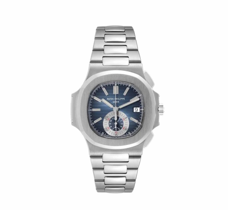 Patek Philippe Nautilus 5980 1a-001 Chronograph Stainless Steel Blue Dial