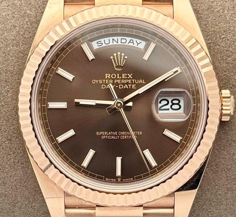 Rolex Day-date 40 Chocolate Brown Rose Gold