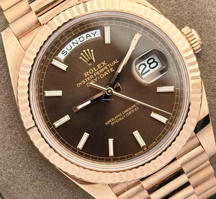 Rolex Day-date 40 Chocolate Brown Rose Gold