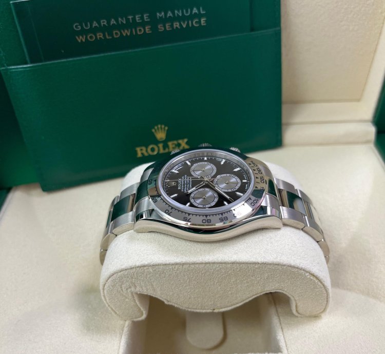 Rolex Daytona Cosmograph Daytona White Gold Black And Steel Index Dial Oyster Bracelet 126509
