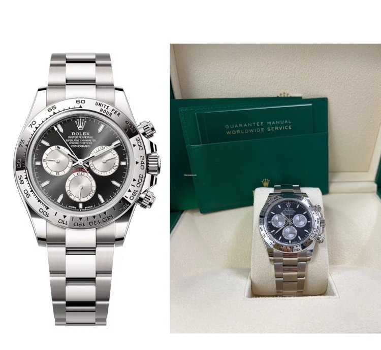 Rolex Daytona Cosmograph Daytona White Gold Black And Steel Index Dial Oyster Bracelet 126509