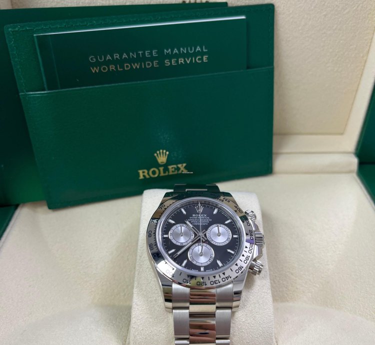 Rolex Daytona Cosmograph Daytona White Gold Black And Steel Index Dial Oyster Bracelet 126509