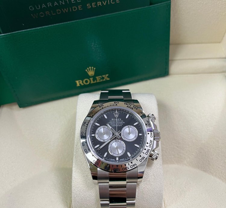 Rolex Daytona Cosmograph Daytona White Gold Black And Steel Index Dial Oyster Bracelet 126509