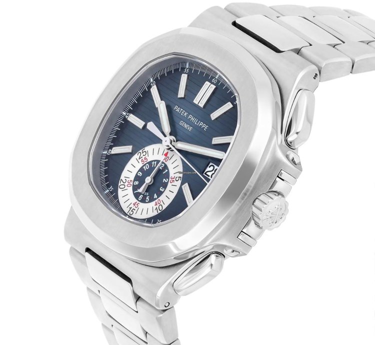 Patek Philippe Nautilus 5980 1a-001 Gradient Blue Dial Steel Bracelet Box Papers