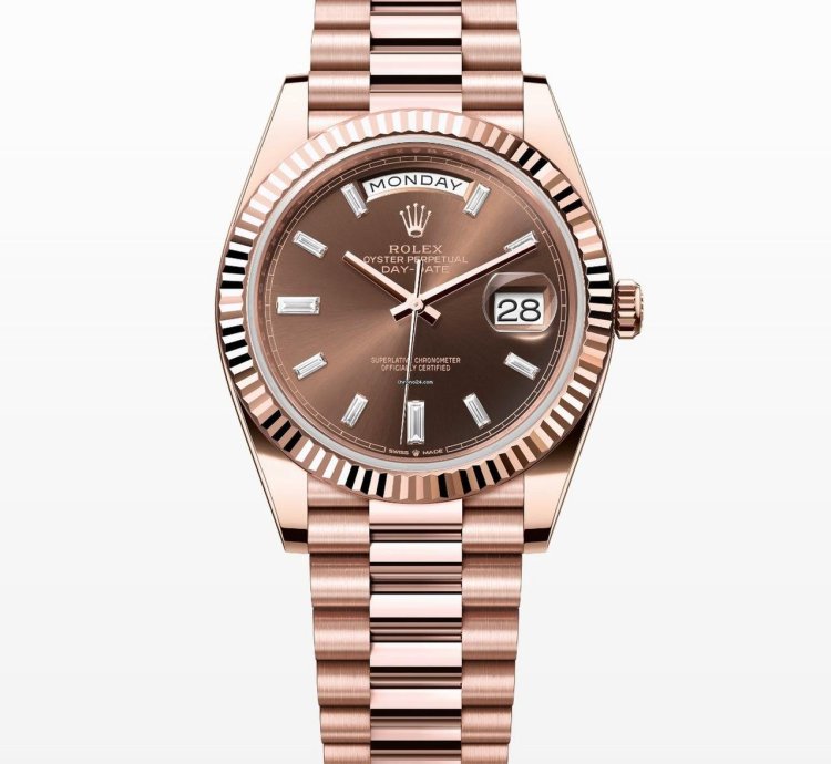 Rolex Day-date 40 Chocolate Diamond Dial Unworn