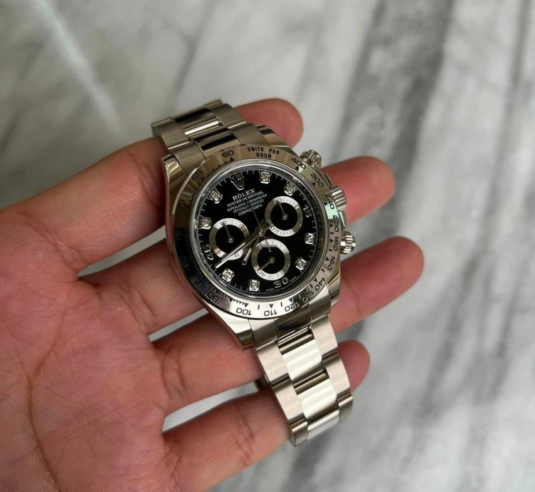 Rolex Daytona Cosmograph Daytona White Gold Black Diamond Bnib 2024