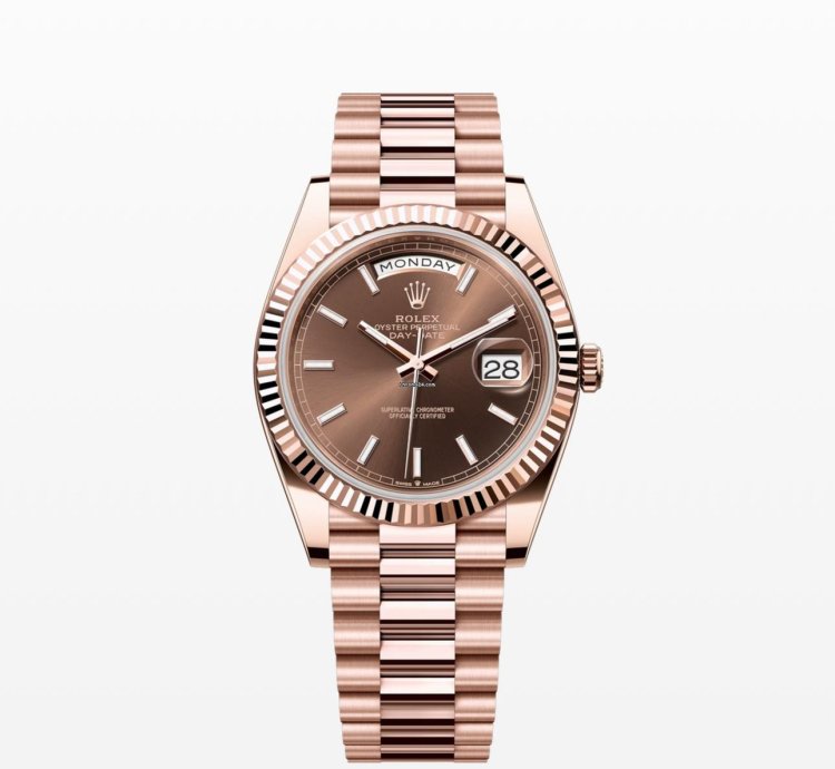 Rolex Day-date 40 Chocolate Index Dial Unworn
