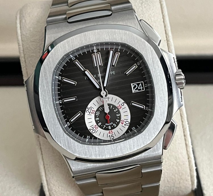 Patek Philippe Nautilus 5980 1a-014 Black Dial Never Polished Full Set Ita