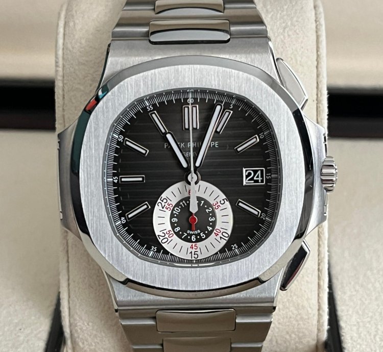 Patek Philippe Nautilus 5980 1a-014 Black Dial Never Polished Full Set Ita