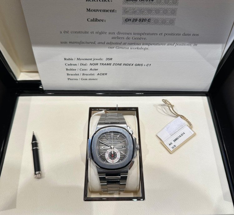 Patek Philippe Nautilus 5980 1a-014 Chronograph Stainless Steel Grey Dial 2013
