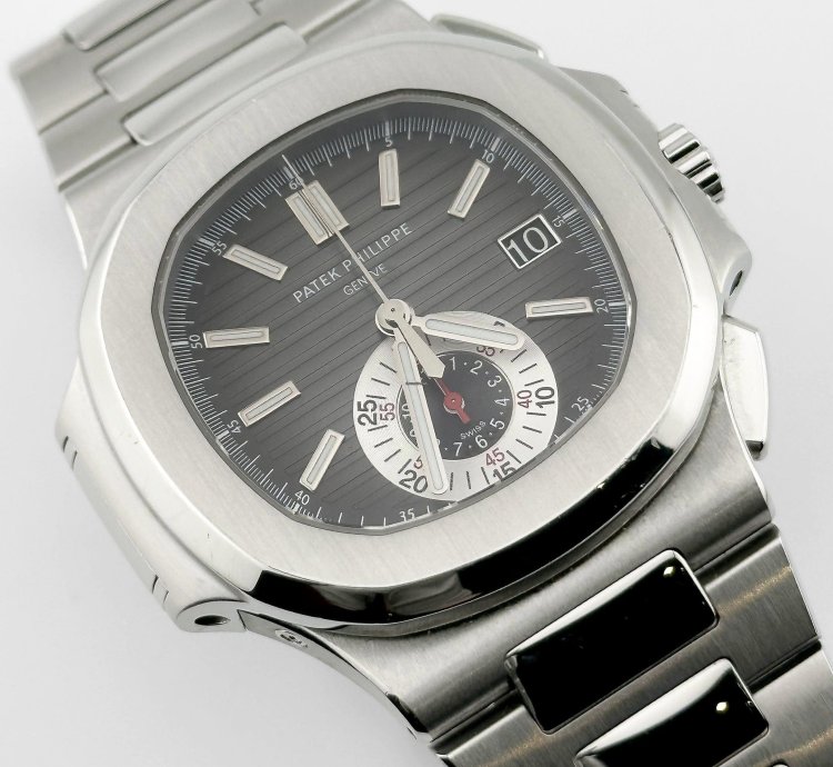 Patek Philippe Nautilus 5980 1a-014 Chronograph Stainless Steel Grey Dial 2013
