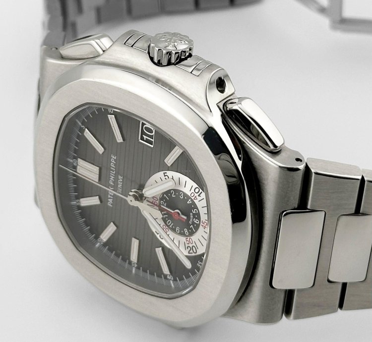 Patek Philippe Nautilus 5980 1a-014 Chronograph Stainless Steel Grey Dial 2013