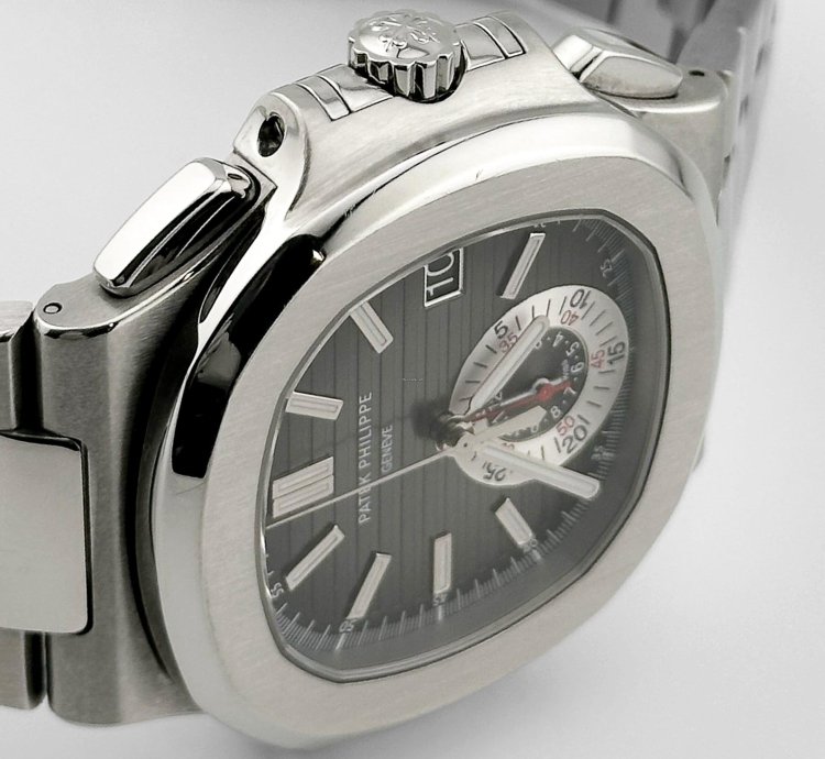 Patek Philippe Nautilus 5980 1a-014 Chronograph Stainless Steel Grey Dial 2013
