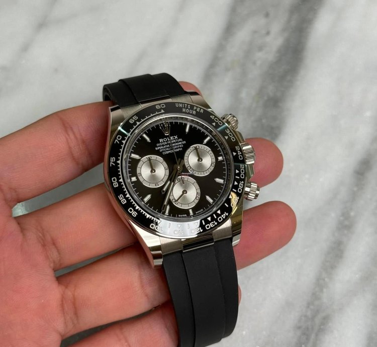 Rolex Daytona Cosmograph Daytona White Gold Oysterflex Black Bnib 2025
