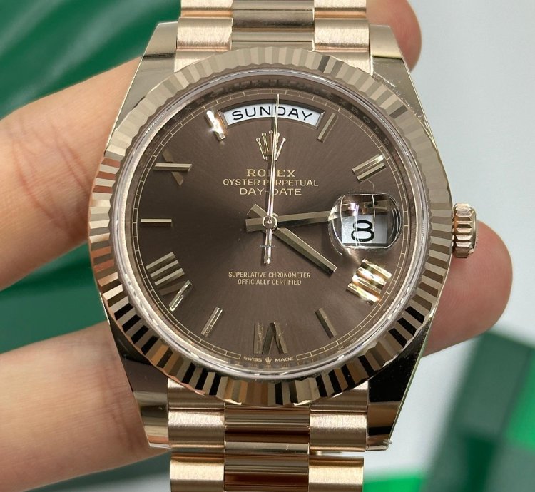 Rolex Day-date 40 Chocolate Roman Dial