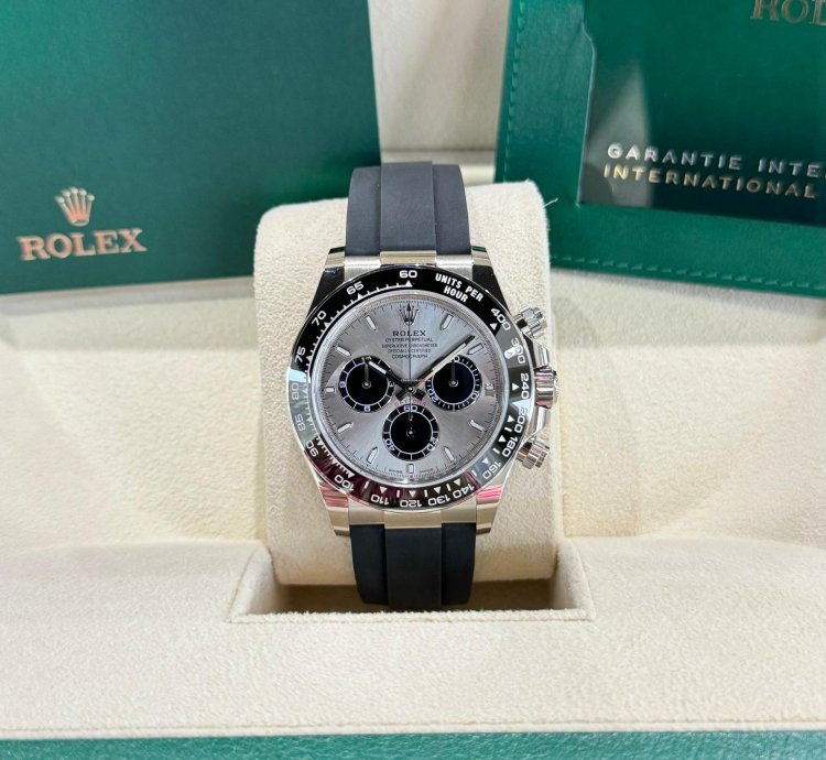 Rolex Daytona Cosmograph Daytona White Gold Silver Black Dial 2024