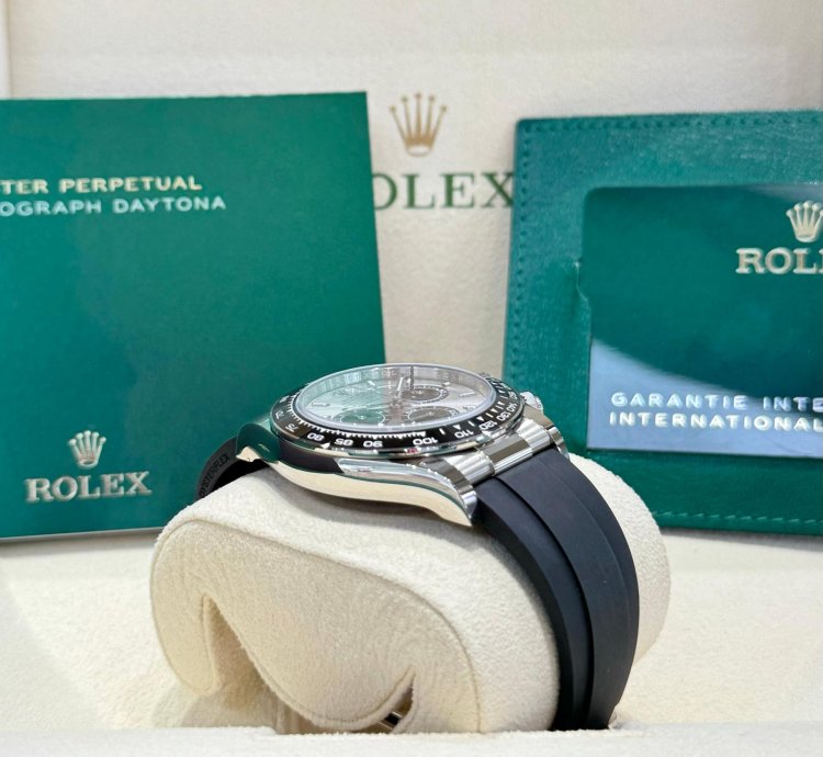 Rolex Daytona Cosmograph Daytona White Gold Silver Black Dial 2024