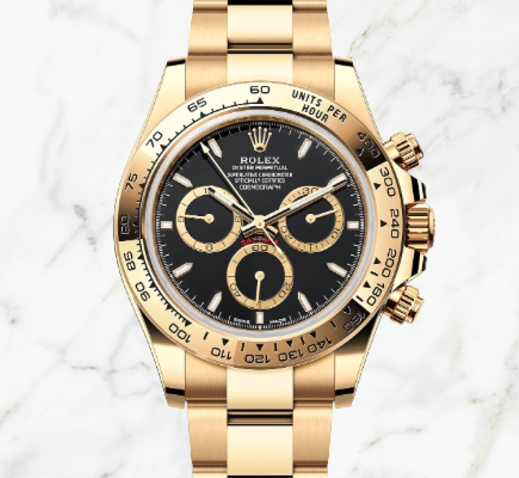 Rolex Daytona Cosmograph Daytona Yellow Gold Black Dial new Unworn