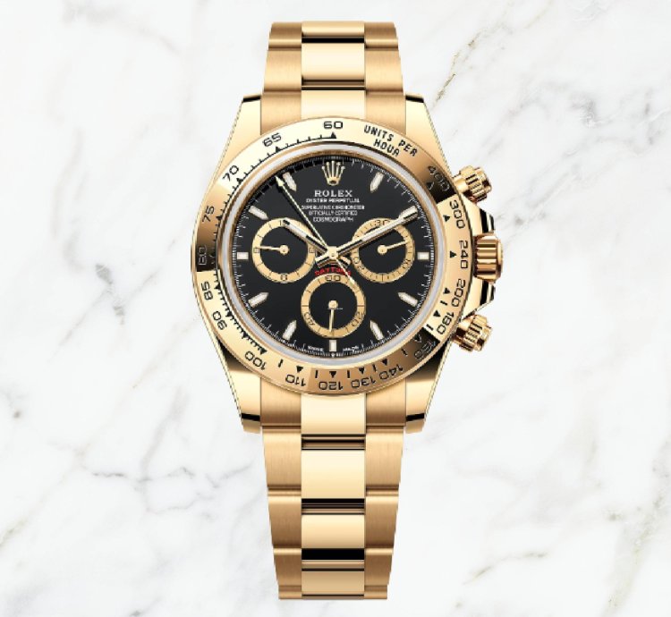 Rolex Daytona Cosmograph Daytona Yellow Gold Black Dial new Unworn