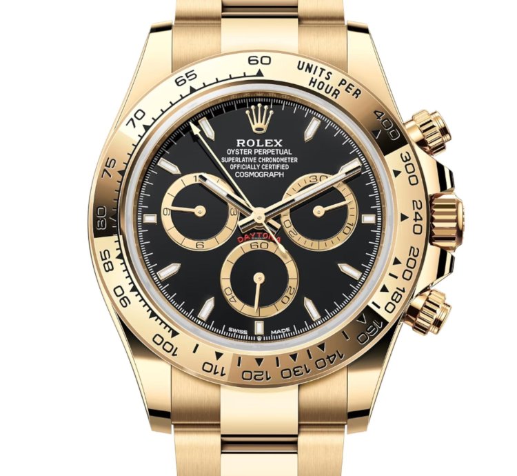 Rolex Daytona Cosmograph Daytona Yellow Gold Black Dial 126508 Unworn Full Set