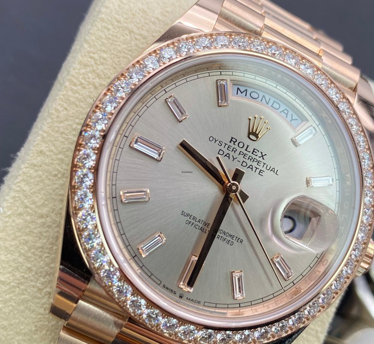 Rolex Day-date 40 Diamond Bezel Sundust