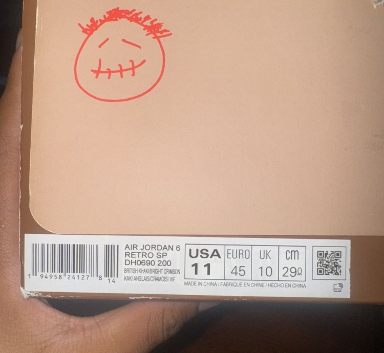 Air Jordan 6 Retro Travis Scott British Khaki