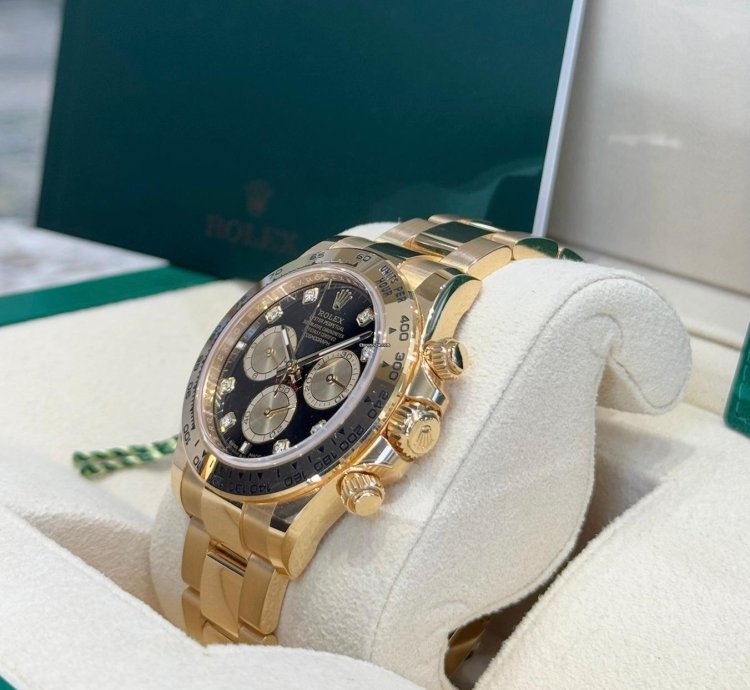 Rolex Daytona Cosmograph Daytona Yellow Gold Black Diamond Dial 2023