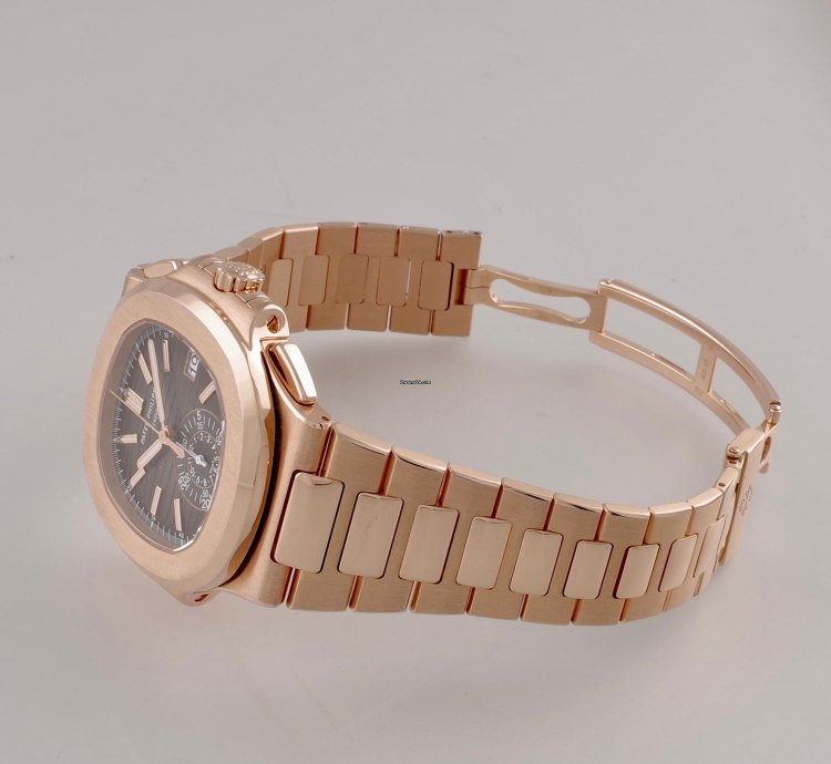 Patek Philippe Nautilus 5980 1r-001 18k Pink Gold Chronograph