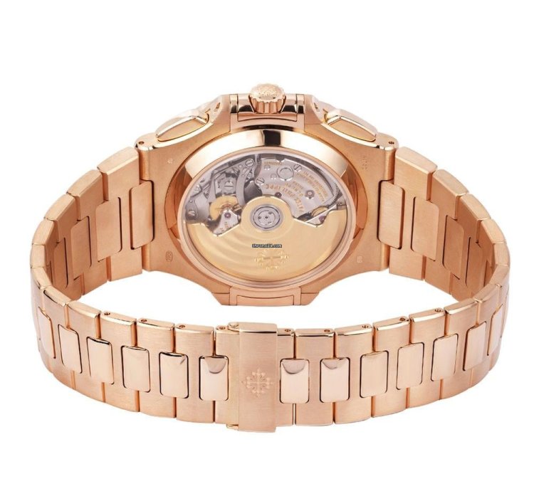 Patek Philippe Nautilus 5980 1r-001 18k Rose Gold Black Dial 40 Mm