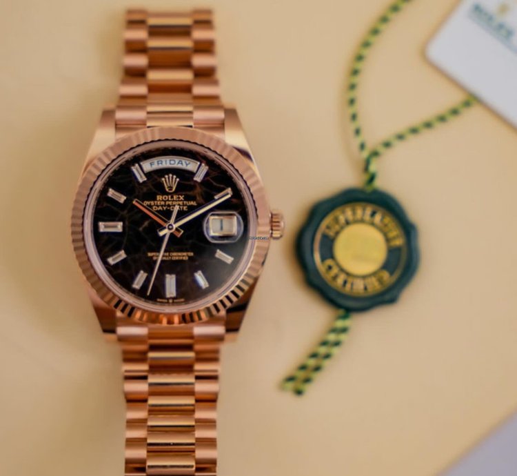Rolex Day-date 40 Eisenkiesel - Set Complet 1er Propri Taire