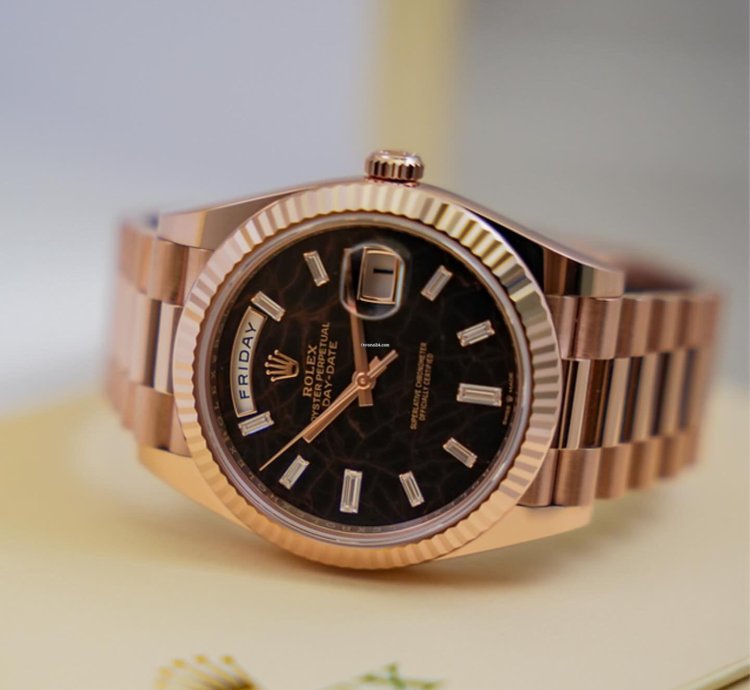 Rolex Day-date 40 Eisenkiesel - Set Complet 1er Propri Taire