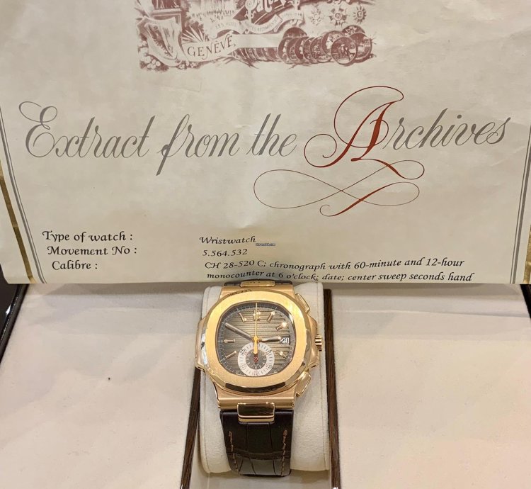 Patek Philippe Nautilus 5980 1r-001 Chocolate 2011 Extrait Archive