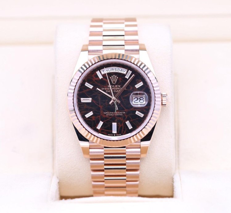 Rolex Day-date 40 Eisenkiesel 2024 Neu Everose Full Set