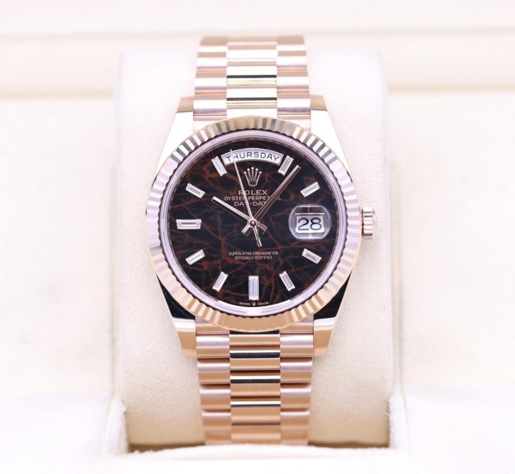Rolex Day-date 40 Eisenkiesel 2024 Neu Everose Full Set On Stock Lagernd