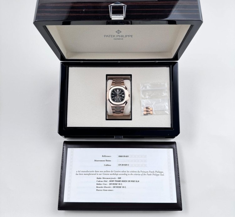 Patek Philippe Nautilus 5980 1r-001 Chronograph Date Rose Gold 2020
