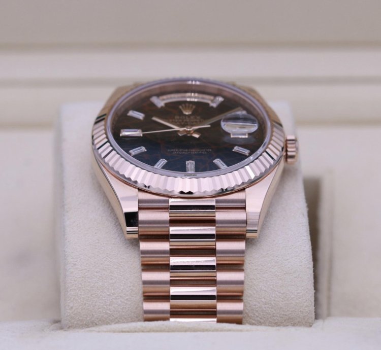 Rolex Day-date 40 Eisenkiesel 2024 Neu Everose Full Set On Stock Lagernd