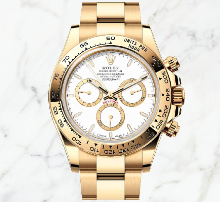 Rolex Daytona Cosmograph Daytona Yellow Gold White Dial new Unworn