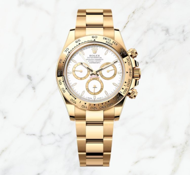 Rolex Daytona Cosmograph Daytona Yellow Gold White Dial new Unworn
