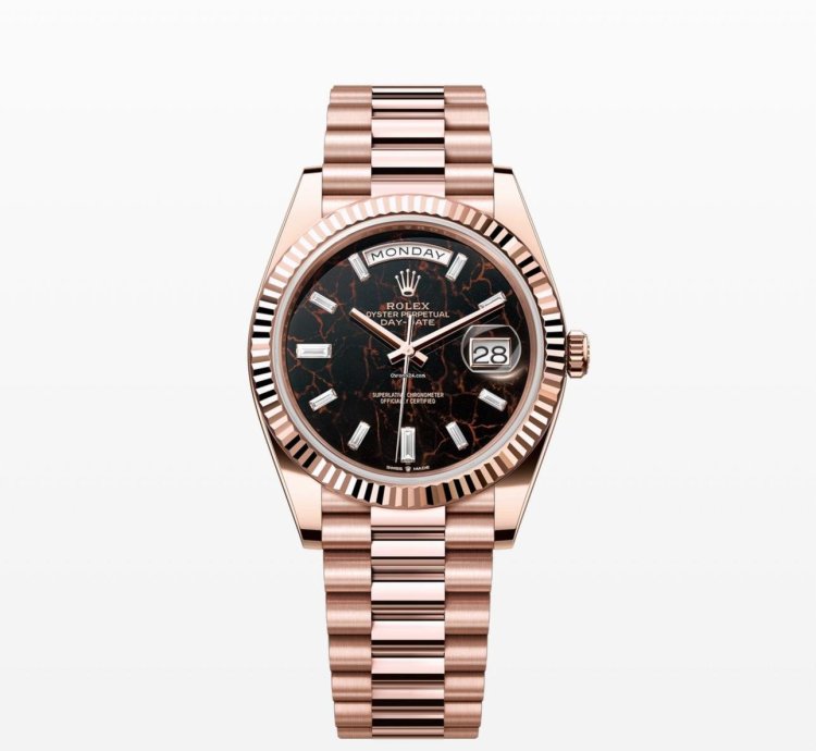 Rolex Day-date 40 Eisenkiesel Baguette Diamond Dial Unworn