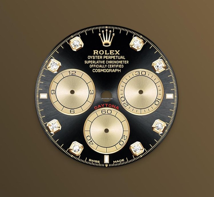 Rolex Daytona Cosmograph Gold Steel Black Diamond Dial 40 Mm Unworn 2023