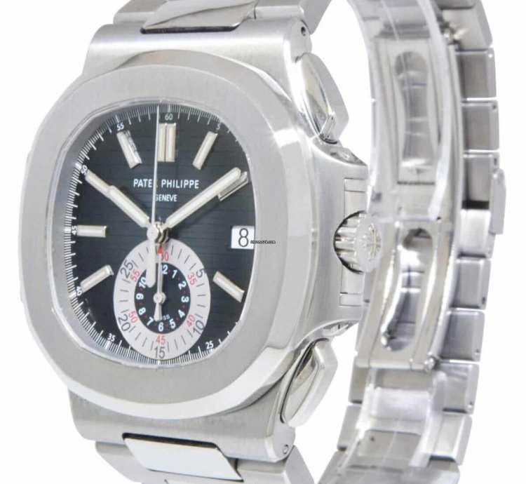 Patek Philippe Nautilus 5980 Chronograph Steel Blue Dial Watch 13 5980 1a
