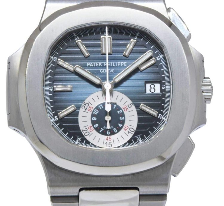 Patek Philippe Nautilus 5980 Chronograph Steel Blue Dial Watch 13 5980 1a