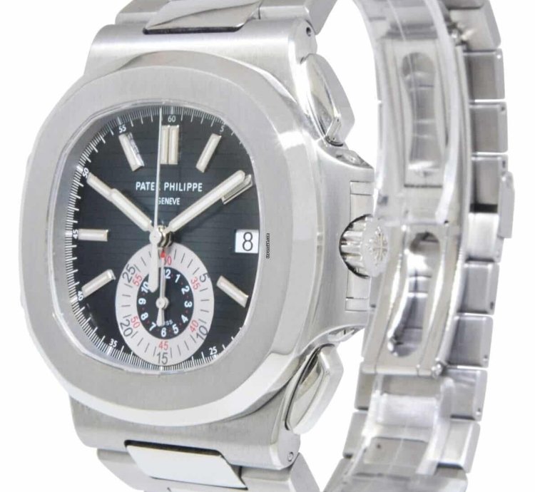 Patek Philippe Nautilus 5980 Chronograph Steel Blue Dial Watch 13 5980 1a