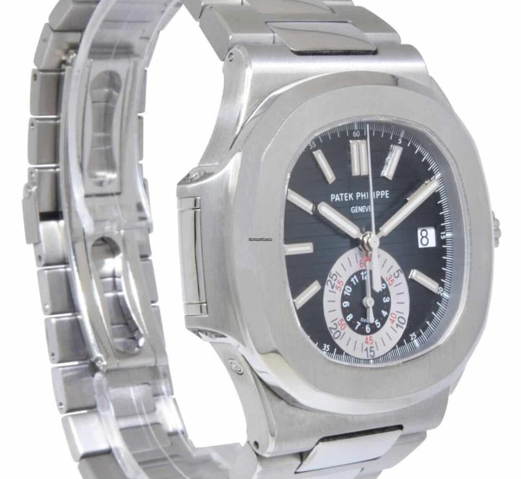 Patek Philippe Nautilus 5980 Chronograph Steel Blue Dial Watch 13 5980 1a