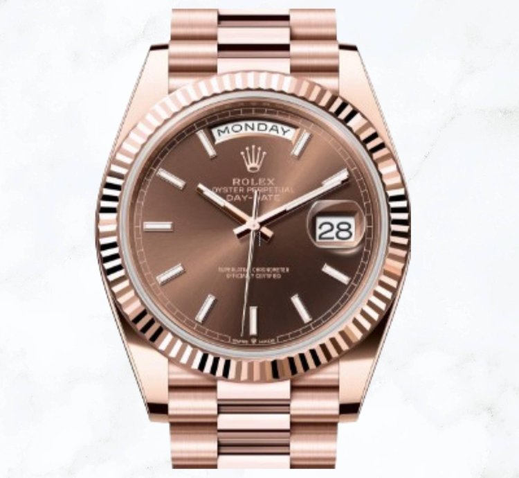 Rolex Day-date 40 Everose Gold Chocolate Dial 228235 new Unworn