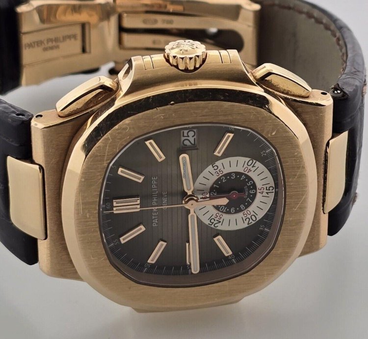 Patek Philippe Nautilus 5980r 18k Rose 40 5mm 2013 Date Chronograph