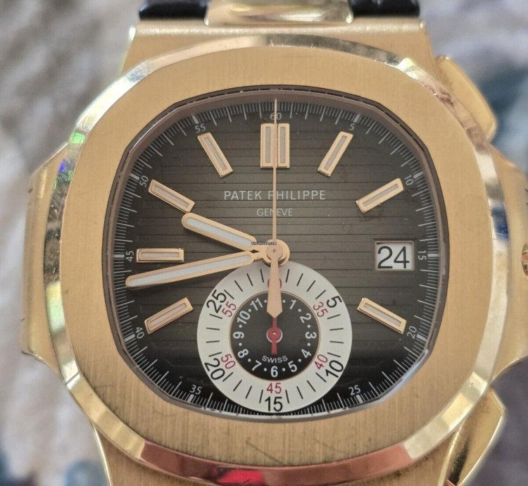 Patek Philippe Nautilus 5980r 18k Rose 40 5mm 2013 Date Chronograph