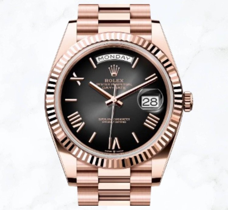 Rolex Day-date 40 Everose Gold Slate Grey Ombre Dial 228235 new Unworn