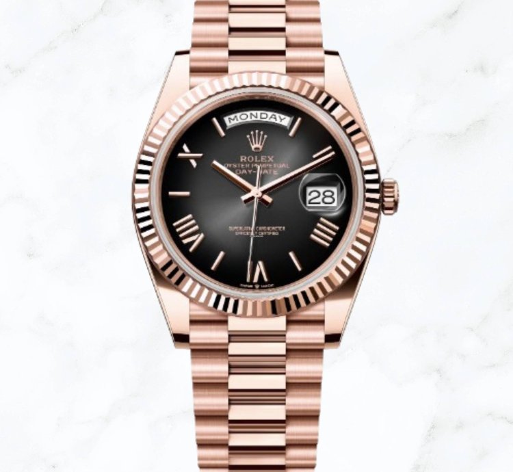 Rolex Day-date 40 Everose Gold Slate Grey Ombre Dial 228235 new Unworn